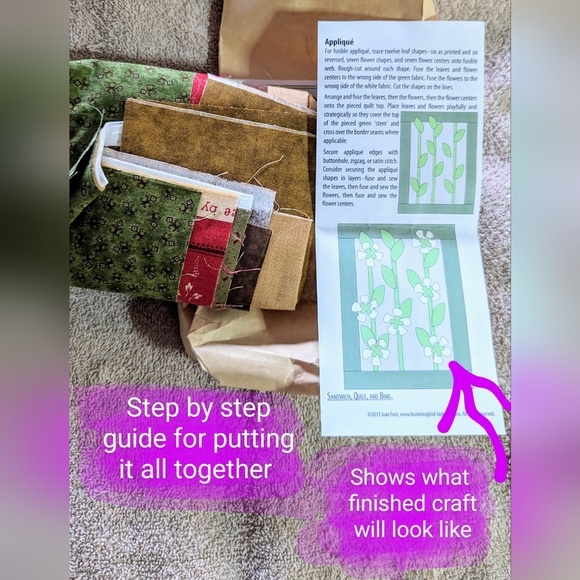 Mini quilt craft, Brand new in bag, cute gift idea for someone crafty - Picture 3 of 4